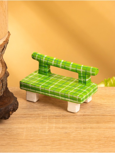 Мебель для кукол «Скамейка», 8.5×4×5 см, дерево, зелёная