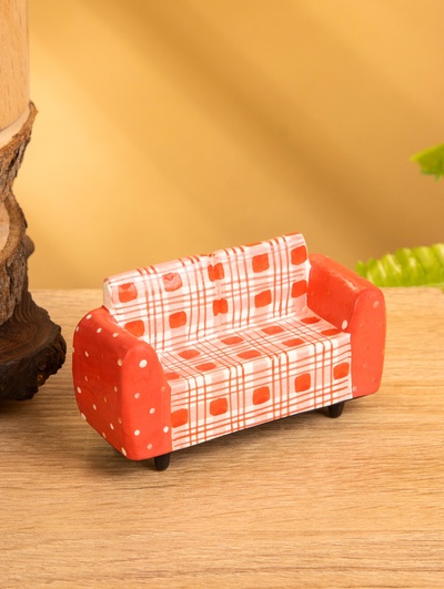 Мебель для кукол «Кресло», 10×4×5.5 см, дерево, красная