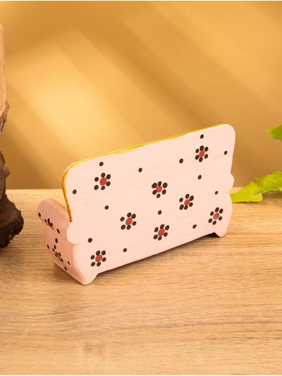 Мебель для кукол «Диван с цветами», 13×4×9 см, дерево, розовая