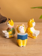Сувенир дерево "Котенок с книжкой" МИКС, 3,5х5х7 см 10465195 - фото 14659234
