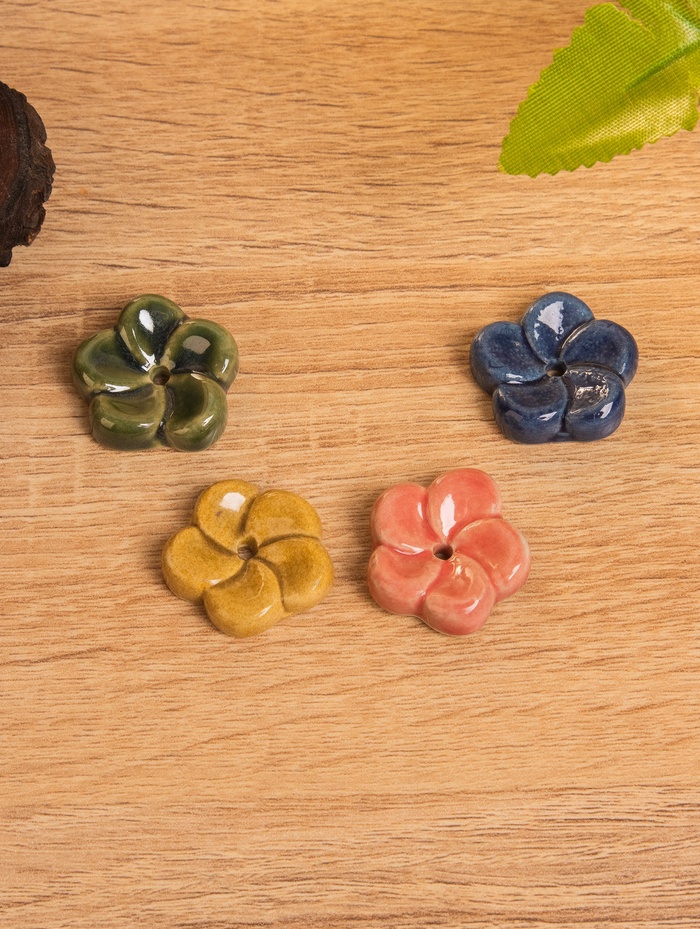 Подставка под благовония «Цветок», 3×3×0.5 см, керамика, МИКС