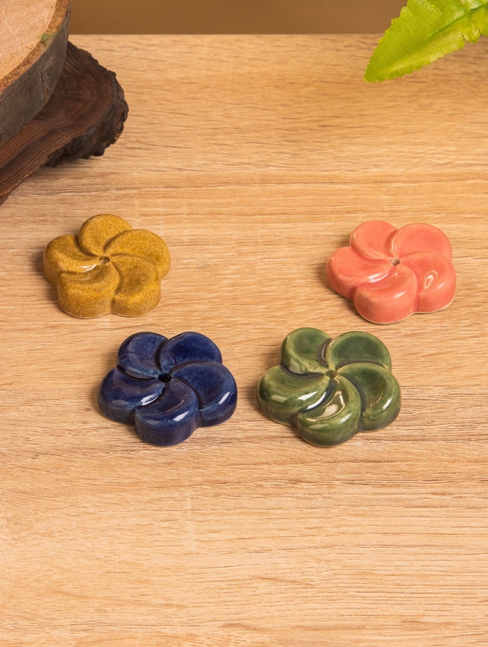 Подставка под благовония «Цветок», 4×4×1 см, керамика, МИКС