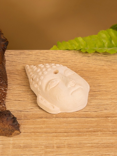 Подставка под благовония «Лицо Будды», 6.5×4.5×2 см, керамика, бежевая