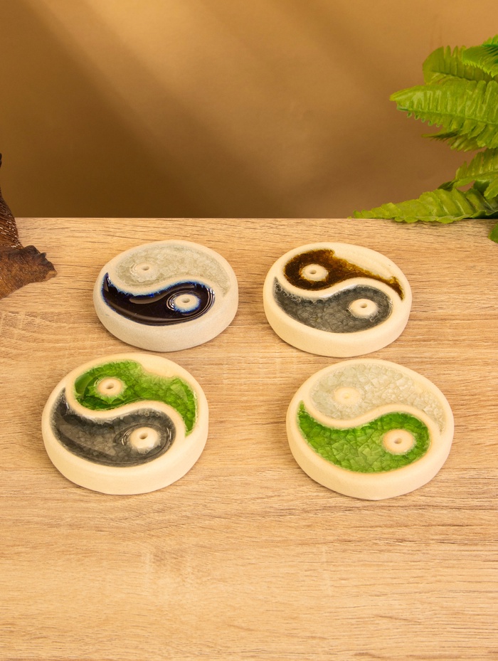 Подставка под благовония «Инь Янь», 7×7×1.5 см, керамика, МИКС - Фото 1