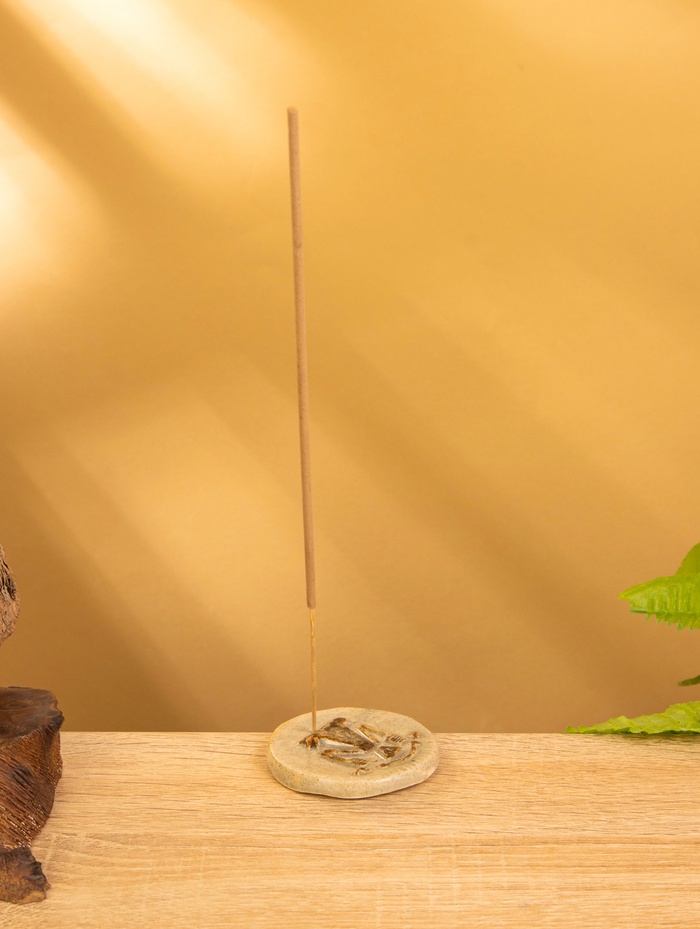 Подставка под благовония «Аура», 6×6×0.8 см, керамика, коричневая