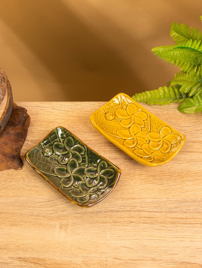 Подставка под благовония «Цветы», 14×8×2.5 см, керамика, МИКС - Фото 1