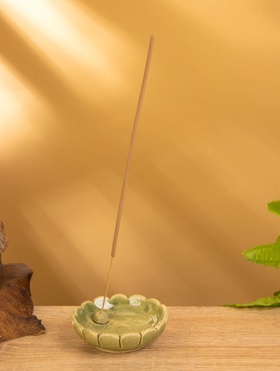 Подставка под благовония «Растение», 8×8×2 см, керамика, зелёная