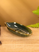 Соусник «Листочек», 11×4×2.5 см, керамика, зелёный - фото 808996959