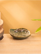 Мыльница «Геккон на листочке», 13×11×2.5 см, керамика, зелёная - Фото 2