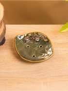 Мыльница «Геккон на листочке», 13×11×2.5 см, керамика, зелёная - Фото 3