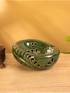 Мыльница «Цветочный узор», 13×5.5×10.5 см, керамика, зелёная - Фото 2