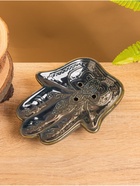 Мыльница «Рука Будды», 17×13×3 см, керамика, синяя - Фото 4