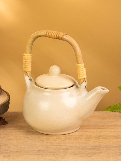 Чайник заварочный «Камень», 18×18×12 см, керамика, бежевый в крошку