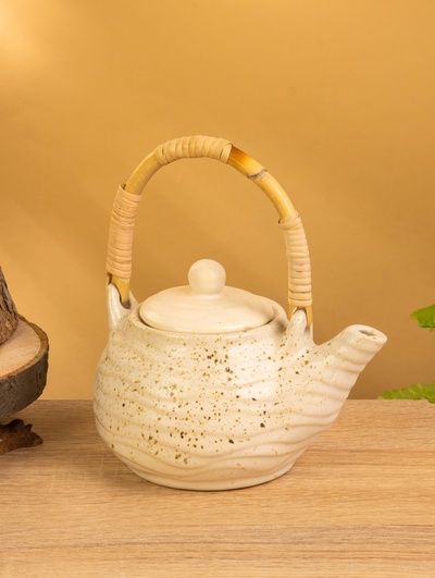 Чайник заварочный«Камень 2», 16×12×16 см, керамика, бежевый в крошку