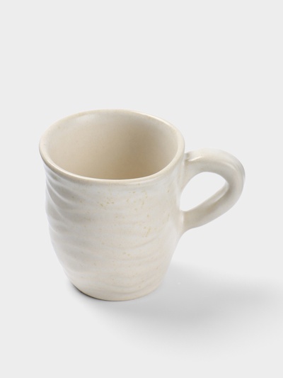 Чашка с блюдцем «Камень 2», 13×13×10 см, керамика, бежевая в крошку