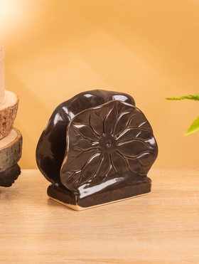 Салфетница "Цветок" керамика, цв. коричневый, 12х5х10 см 10485209