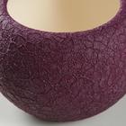 Горшок для цветов "Шар", шёлк, фиолетовый, керамика, 0.4 л - Фото 3