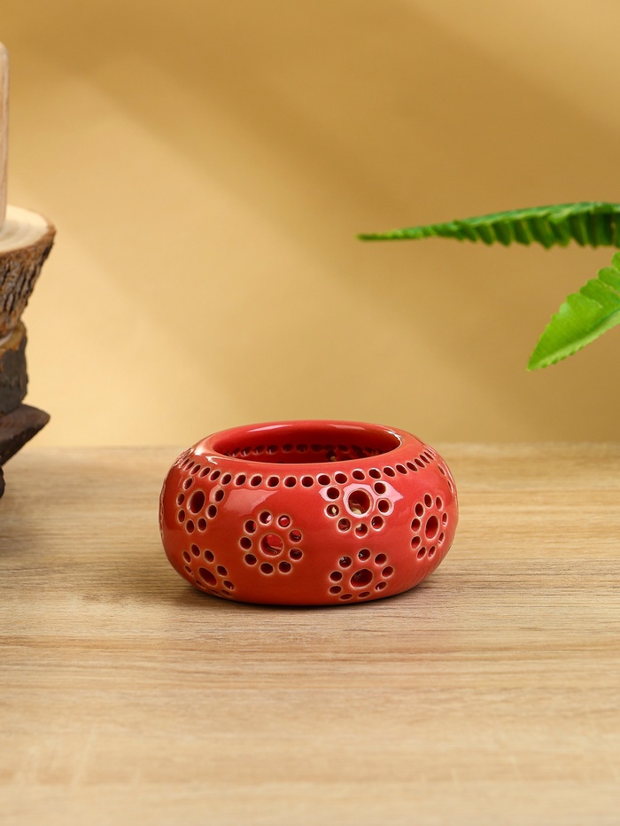 Подсвечник, 8.5×8.5×4 см, керамика, МИКС