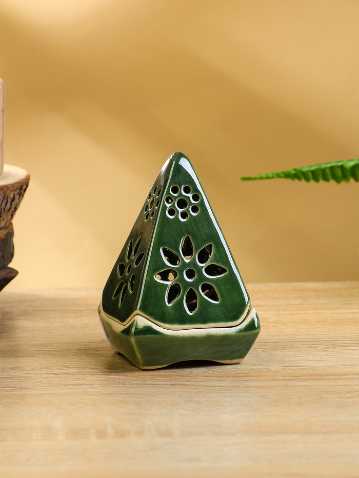 Подсвечник «Пирамидка», 8×8×12 см, керамика, МИКС - Фото 1