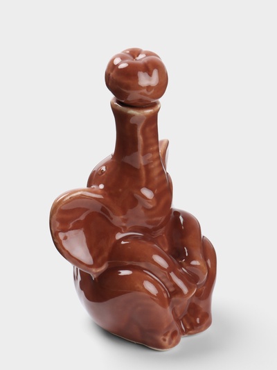 Сосуд для масла «Слон», 9×9×14 см, керамика, коричневый