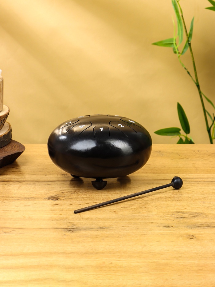 Сувенирный музыкальный инструмент «Глюкофон», 16×16×8 см, нержавеющая сталь, чёрный матовый - Фото 1