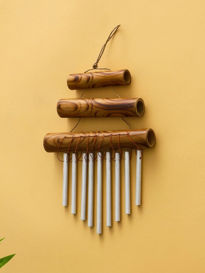 Музыка ветра, 18×3×25 см, бамбук, алюминий