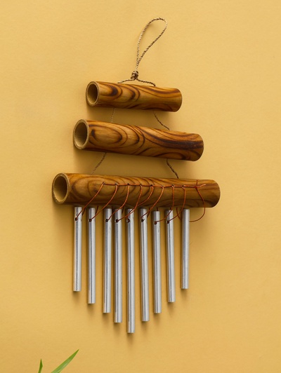 Музыка ветра, 18×3×25 см, бамбук, алюминий