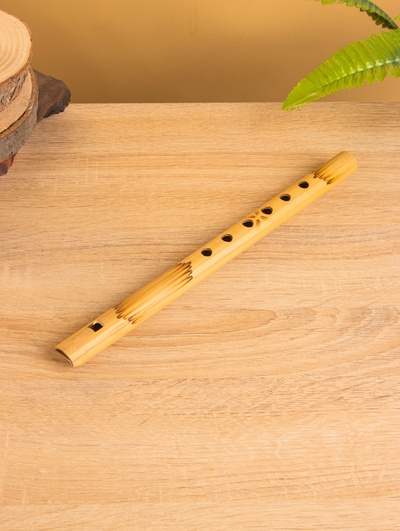 Сувенирный музыкальный инструмент «Флейта», 30×2×2 см, бамбук, бежевый