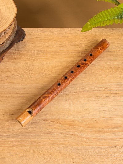 Сувенирный музыкальный инструмент «Флейта», 30×2×2 см, бамбук, коричневый