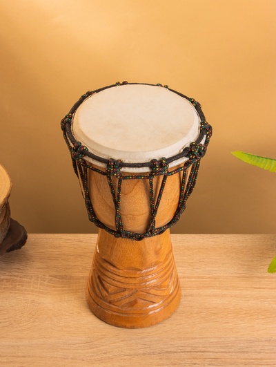 Сувенирный музыкальный инструмент «Барабан Джембе», 25 см, дерево махагон