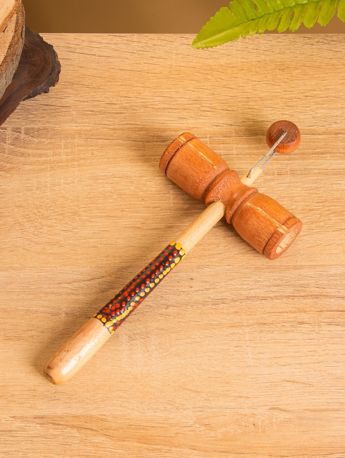 Сувенирный музыкальный инструмент "Стучалка" махагон, 17 см - Фото 1
