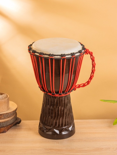 Сувенирный музыкальный инструмент «Барабан Джембе», 23×23×40 см, дерево махагон