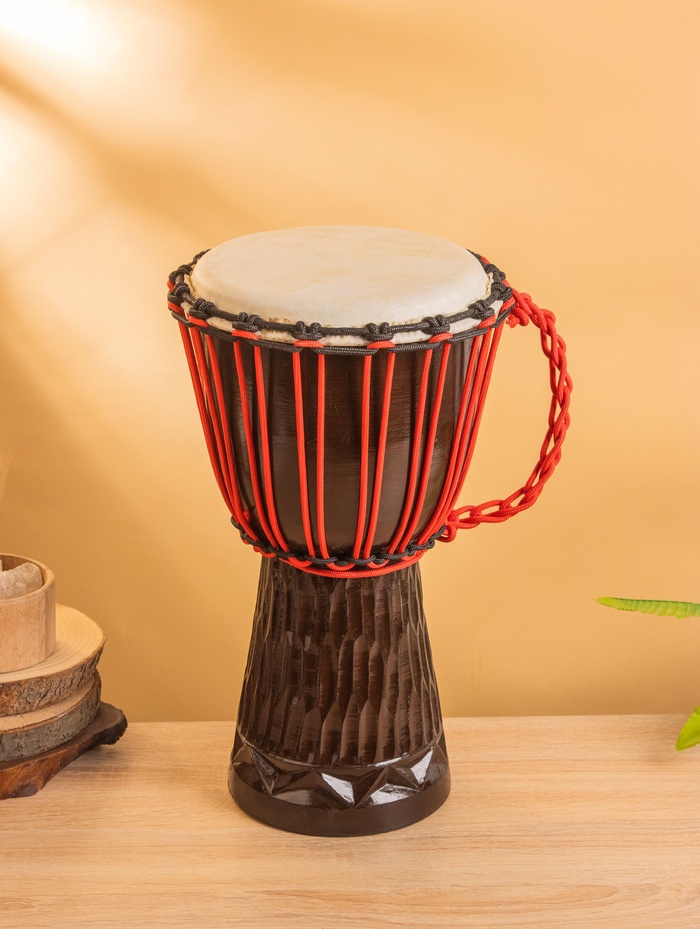 Сувенирный музыкальный инструмент «Барабан Джембе», 23×23×40 см, дерево махагон - Фото 1