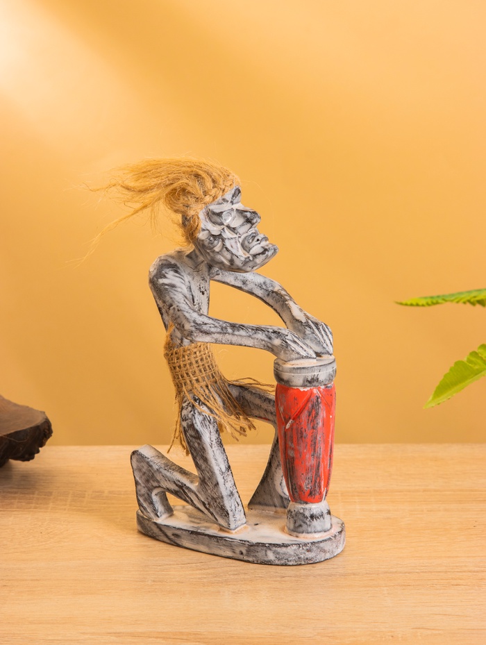 Сувенир «Абориген барабанщик», 7×10×17 см, дерево