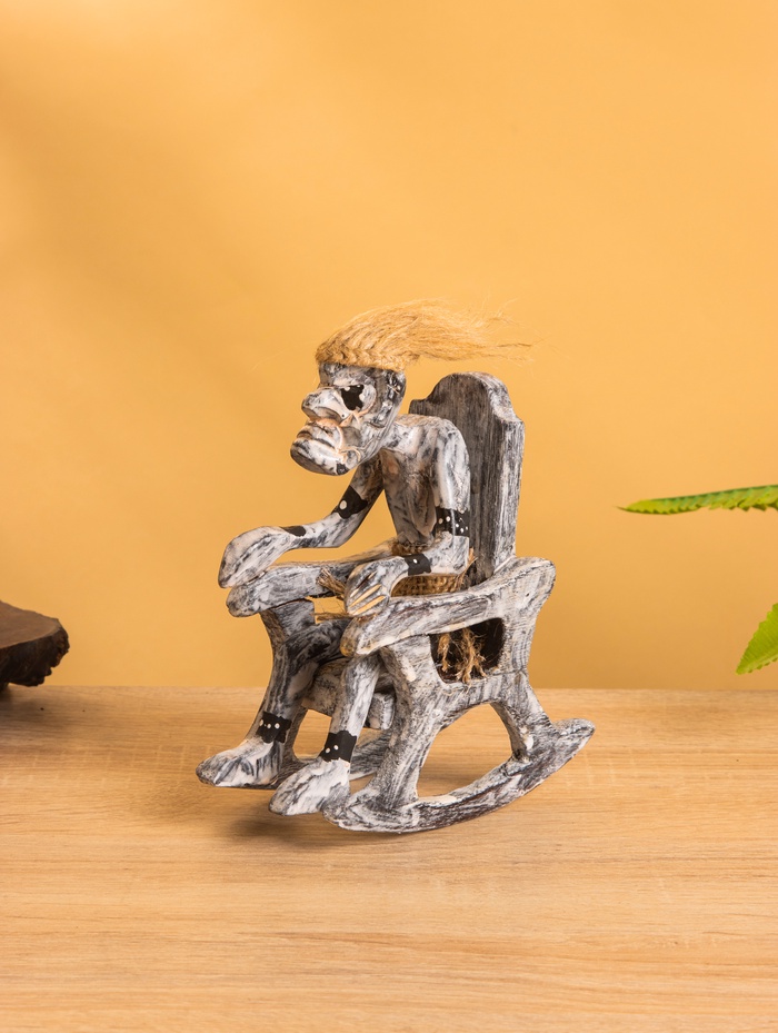 Сувенир «Аборигены старец», 7×14×16 см, дерево