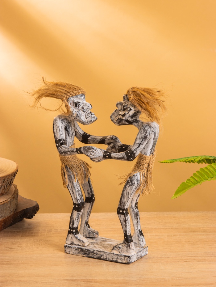 Сувенир «Аборигены танцоры», 17×7.5×21 см, дерево