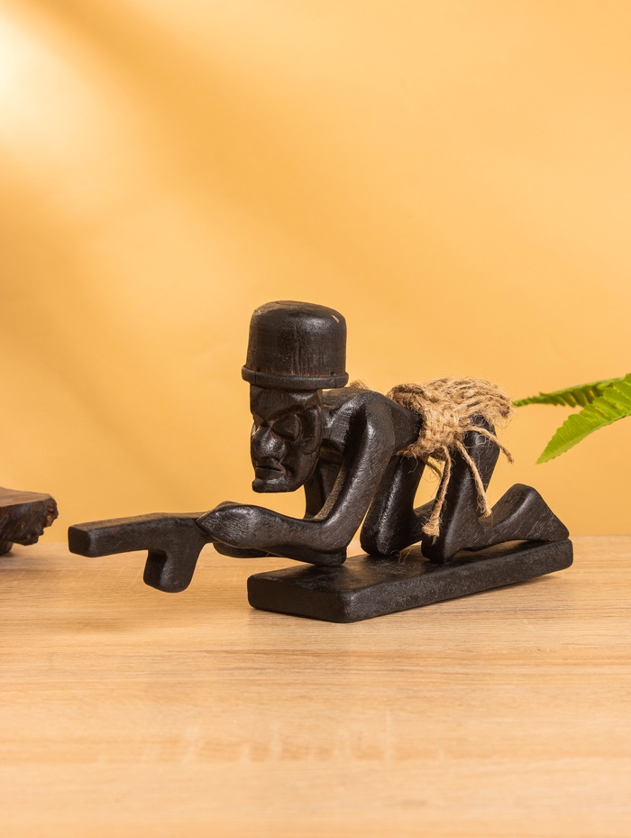 Сувенир «Абориген солдат», 5×12×23 см, дерево