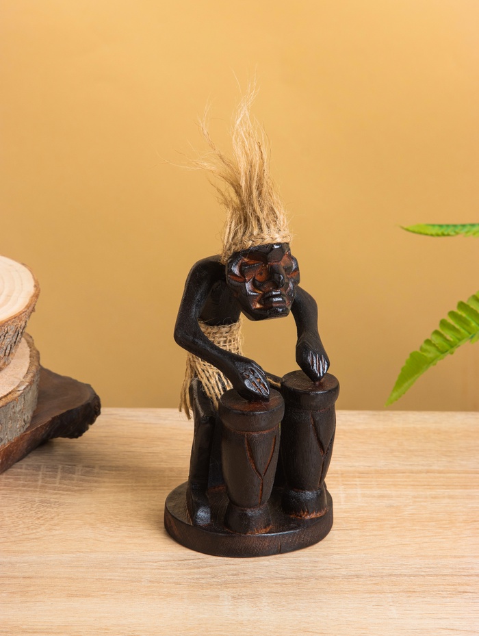 Сувенир «Абориген барабанщик», 7×7×15 см, дерево