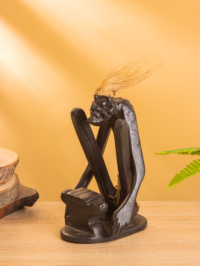 Сувенир «Абориген кузнец», 14×12×20 см, дерево