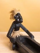 Сувенир «Абориген с корытом», 30×10×13 +-/- 1 см, дерево 10485714 - фото 14636845