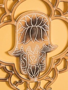 Панно "Хамса" МДФ, 40х40х1 см, цв. коричнево-белый 10615945 - фото 16564973