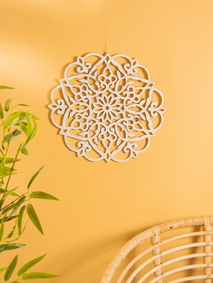 Панно «Мандала», 40×40×1 см, МДФ, бежевое