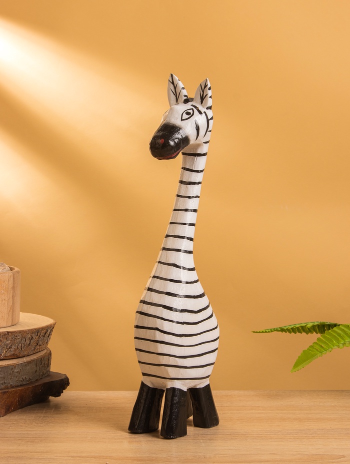 Сувенир «Зебра», 9×6×33 см, дерево, чёрно-белый
