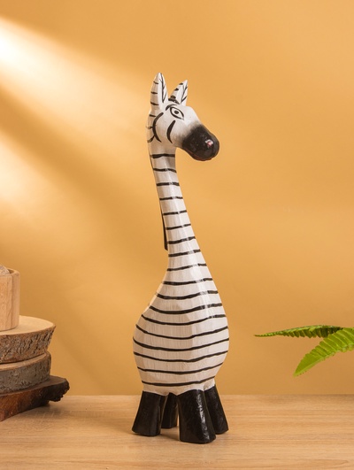 Сувенир «Зебра», 9×6×33 см, дерево, чёрно-белый