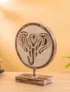 Сувенир на подставке «Голова слона», 25×10×32 см, дерево - фото 45515538