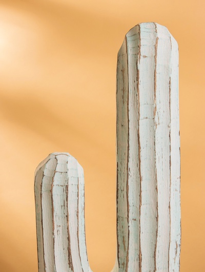 Сувенир «Кактус», 24×9×54 см, дерево, голубой