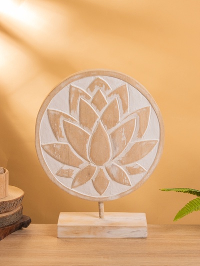 Сувенир интерьерный «Лотос», 29×10×37 см, дерево