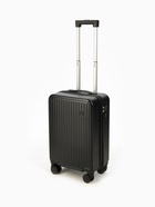 Чемодан на колёсах маленький 44 л (S), на молнии, кодовый замок, 4 колеса, чёрный - Фото 2