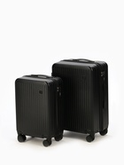 Чемодан на колёсах маленький 44 л (S), на молнии, кодовый замок, 4 колеса, чёрный - Фото 11