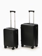 Чемодан на колёсах маленький 44 л (S), на молнии, кодовый замок, 4 колеса, чёрный - Фото 10